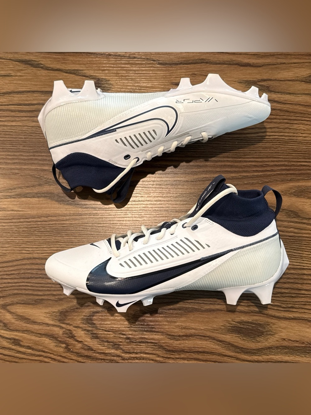 Size 11 Nike Vapor Edge Pro 360 2 Football Cleats Navy/White FJ1581-140 NEW